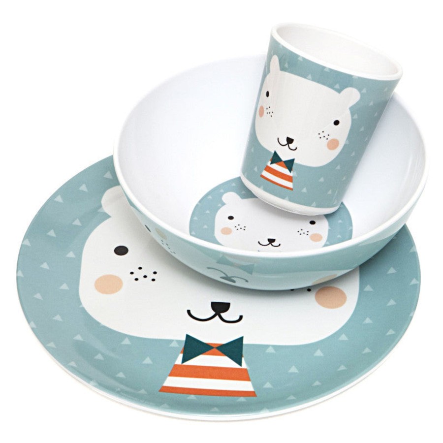 And More Petit MonWholesale Meal Time | Petit Monkey Bear Triangle Melamine Tableware