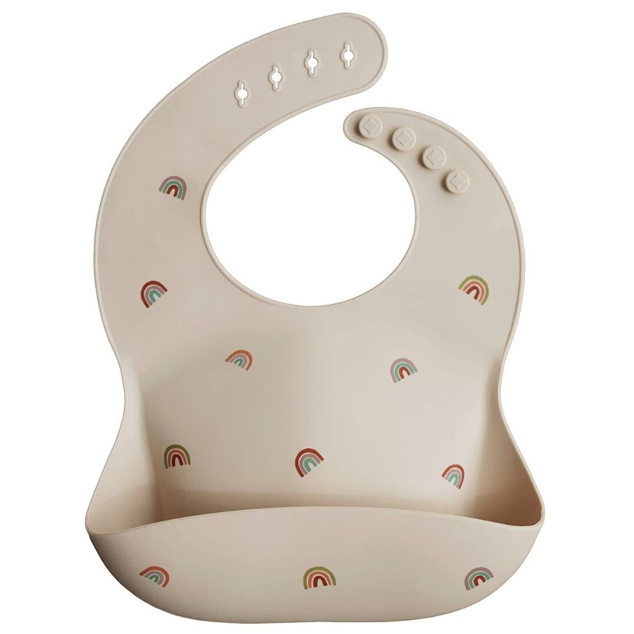 And More Mushie Baby Clothes & Accessories | Mushie Silicon Baby Bib, Rainbow