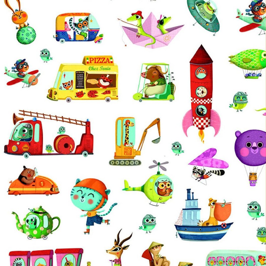 Pretend Play Djeco Cars & Trains | Djeco 160 Stickers, Let'S Go