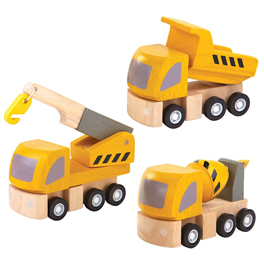 Pretend Play Plan Toys Cars & Trains | Plan Toys Highway Maintenance Vehicle Set