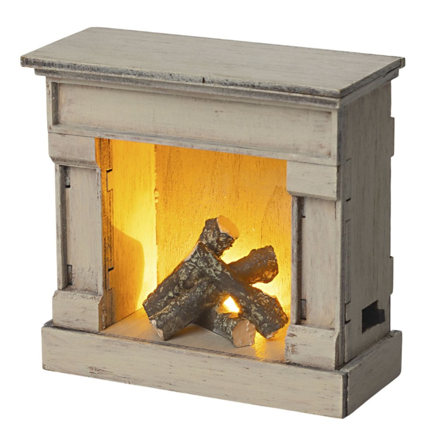 Doll Play Maileg Doll Houses & Accessories | Maileg Doll House Fireplace, Off White