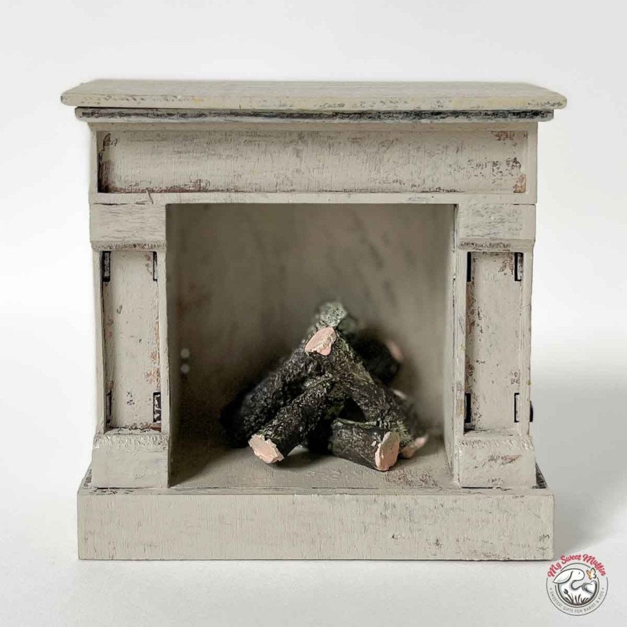 Doll Play Maileg Doll Houses & Accessories | Maileg Doll House Fireplace, Off White