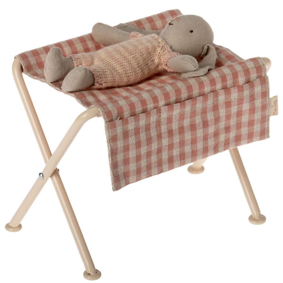 Doll Play Maileg Doll Houses & Accessories | Maileg Doll House Changing Table, Gingham