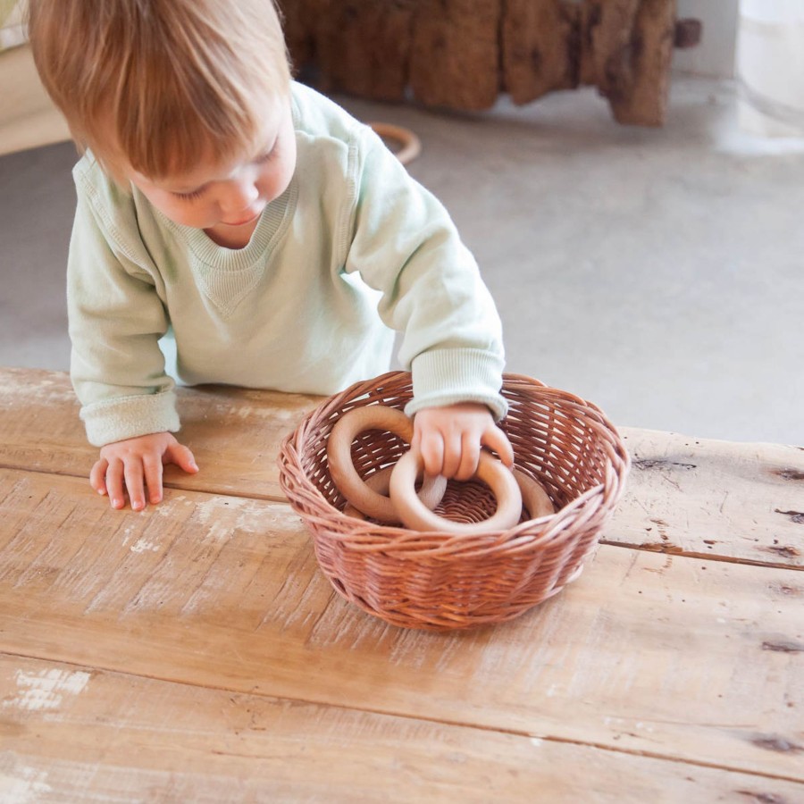 Creative Play Grapat Blocks, Puzzles & Games | Grapat 3 Small Hoops In Natural Wood