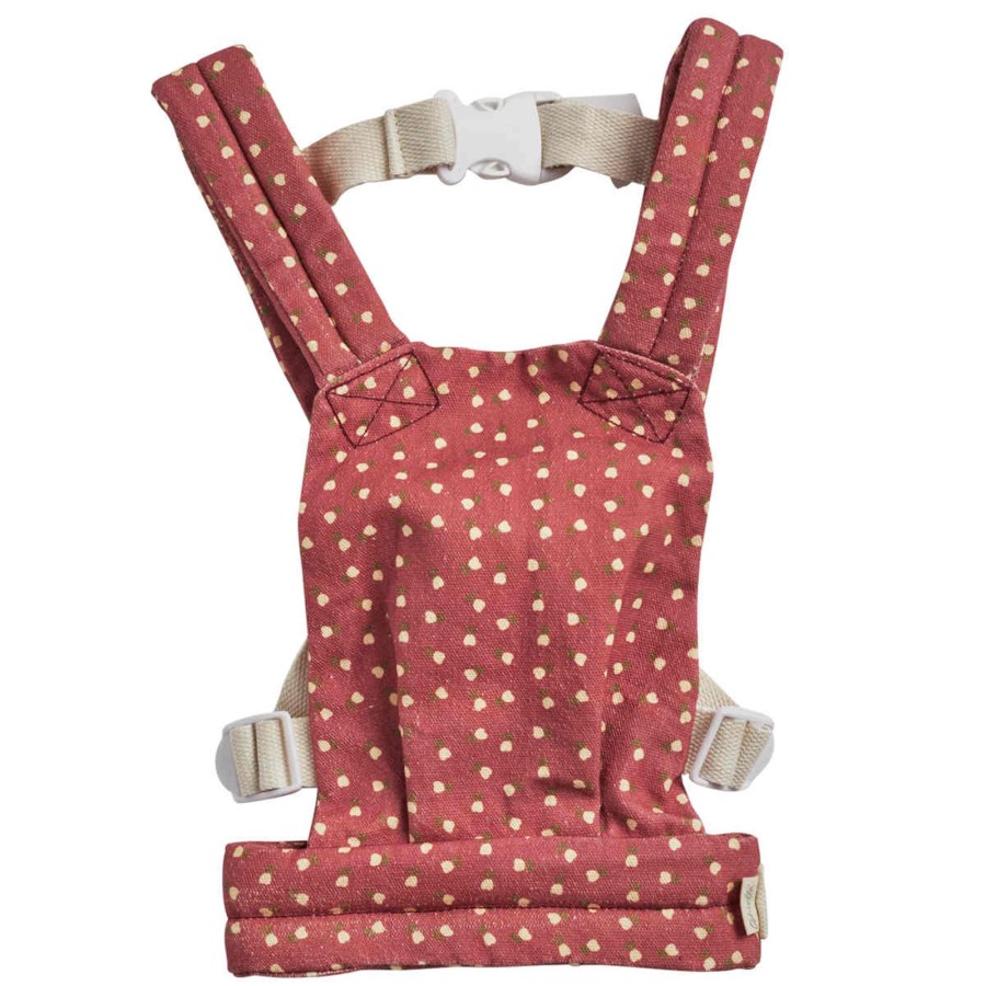 Pretend Play Olli Ella Baby Dolls & Accessories | Olli Ella Dinkum Doll Carrier, Sweetheart Red