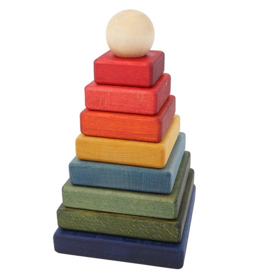 Room Decor Wooden Story Room Accessories | Wooden Story Rainbow Pyramid Stacker