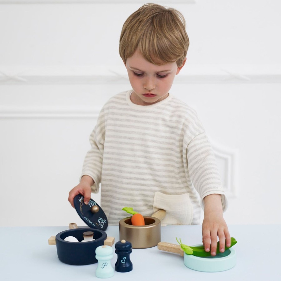 Pretend Play Le Toy Van Pretend Food, Kitchen & Store | Le Toy Van Pots And Pans