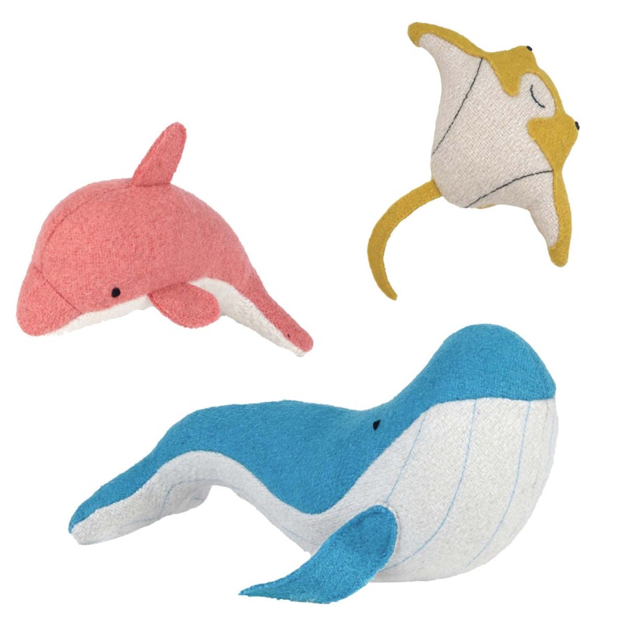 Doll Play Olli Ella Plush Animals & Dolls | Olli Ella Holdie Ocean Animals Set