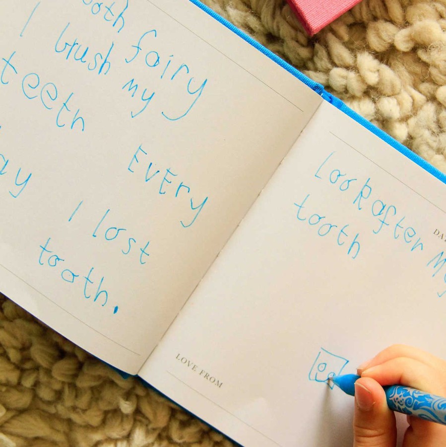 And More Write To Me Keepsakes | Tooth Fairy Letters Keepsake Book, Blue