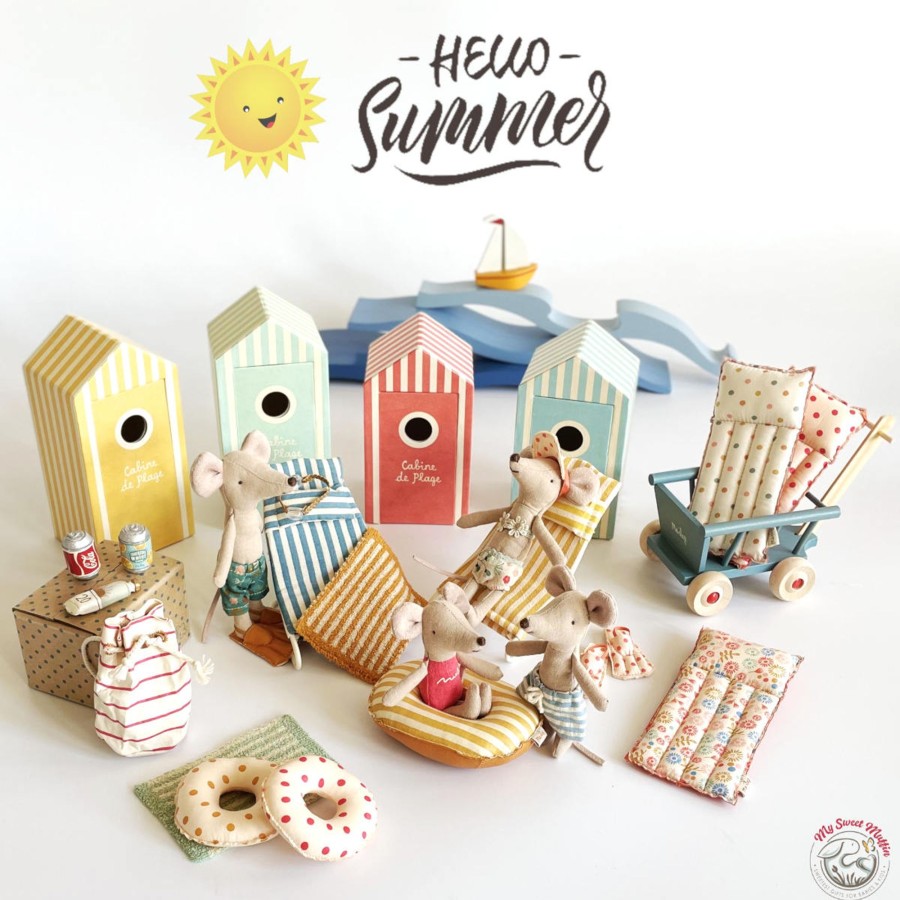 Doll Play Maileg Doll Houses & Accessories | Maileg Bag With Beach Essentials