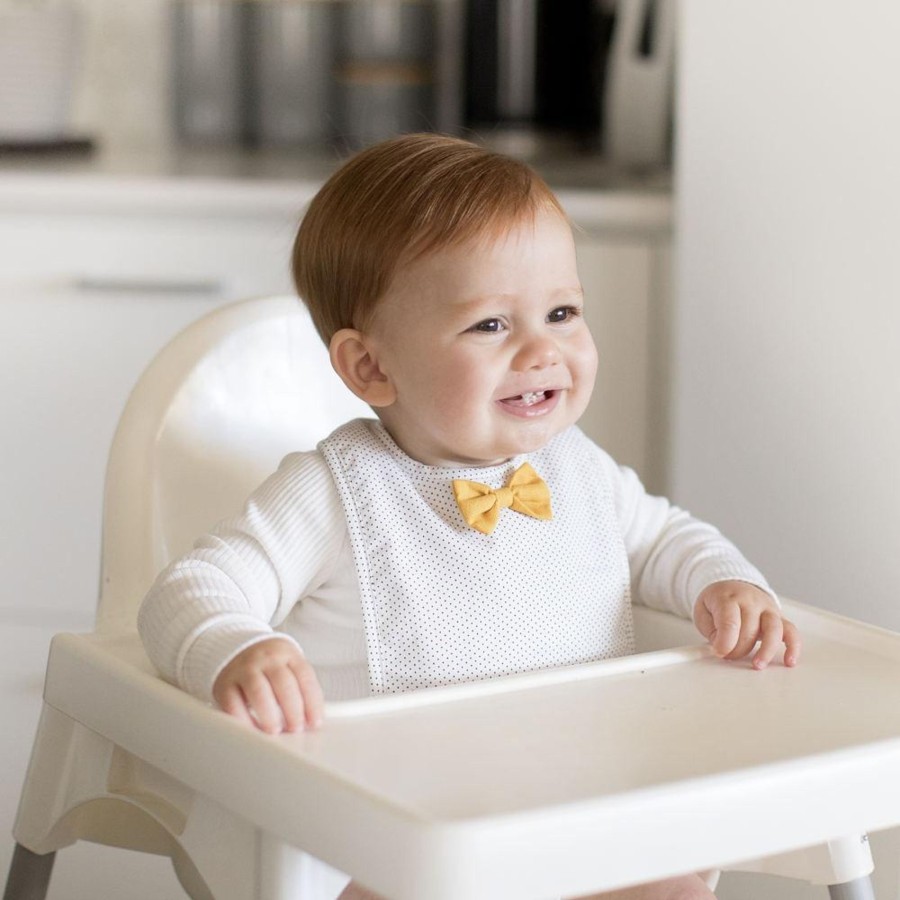 And More Alimrose Meal Time | Alimrose Bow Tie Bib, Yellow