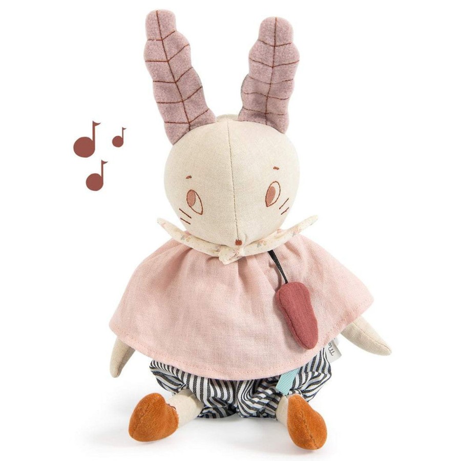 Doll Play Moulin Roty Baby Toys | Moulin Roty Apres La Pluie Musical Rabbit