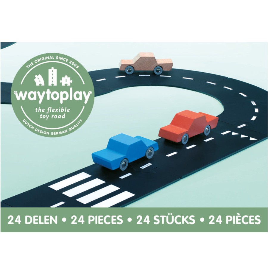 Pretend Play Waytoplay Cars & Trains | Waytoplay Flexible Toy Road, Highway (24Pcs)