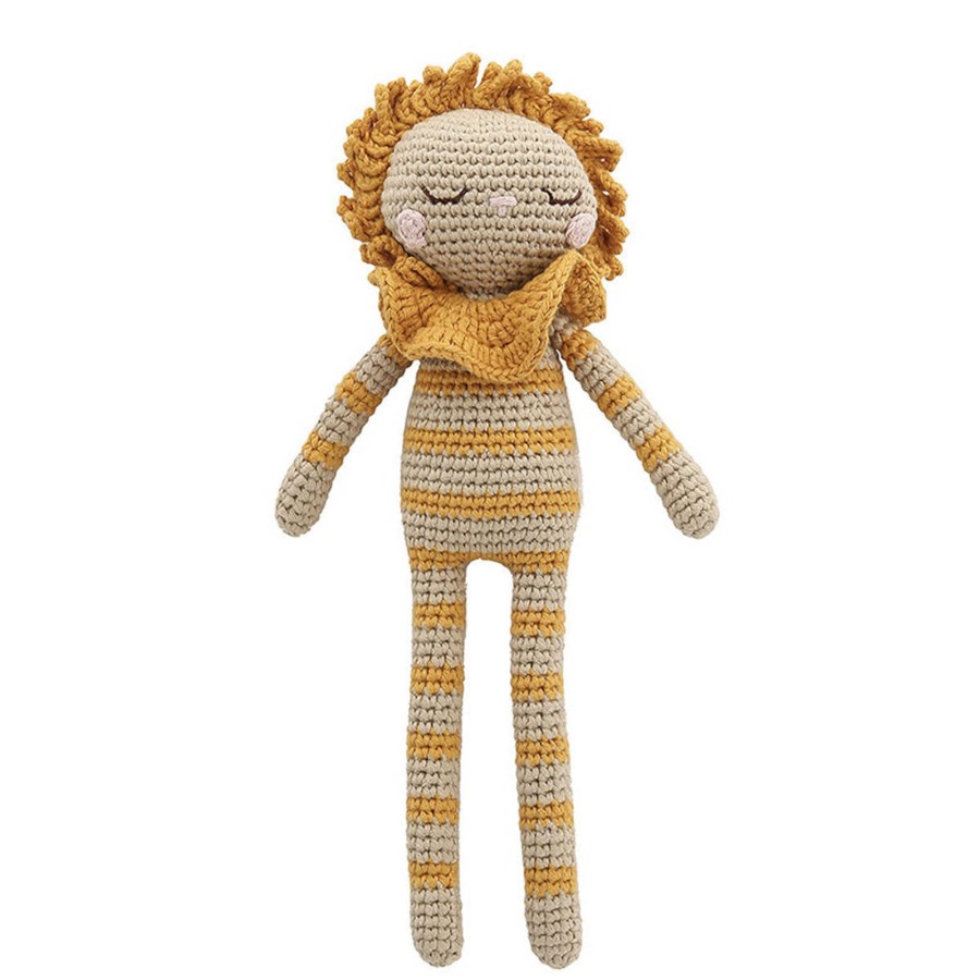 Baby Patti Olso | Patti Oslo Organic Crochet Doll, Lenni Lion, Ochre