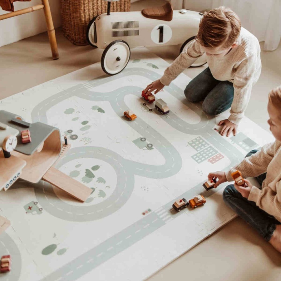 Room Decor Play&Go Room Accessories | Play&Go 2 In 1 Eevaa Reversible Form Puzzle Playmat And Storage Box, Roadmap