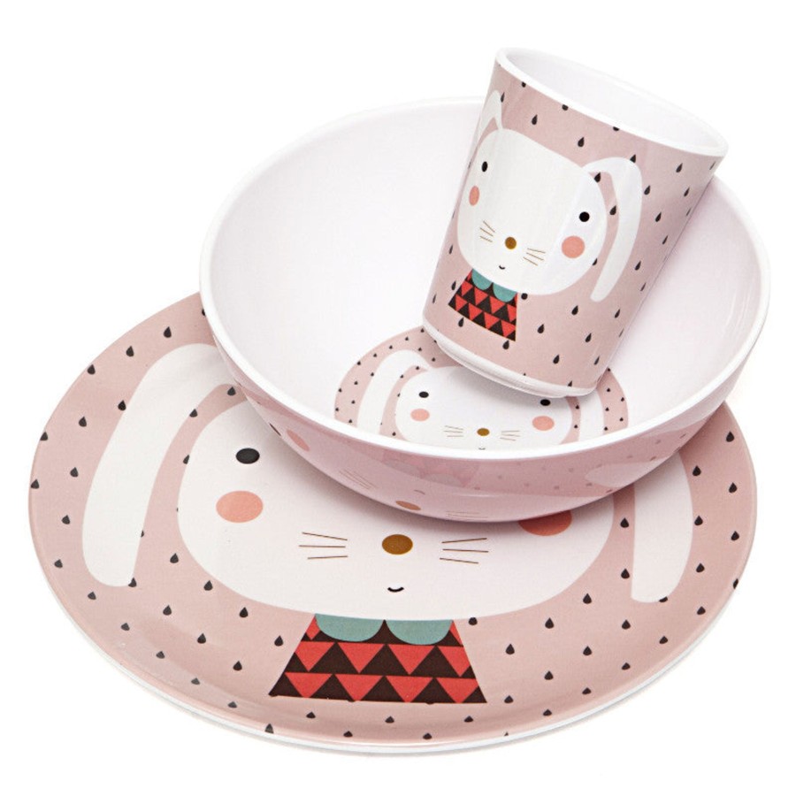 And More PSikhouvanjou Meal Time | Petit Monkey Rabbit Drops Melamine Tableware