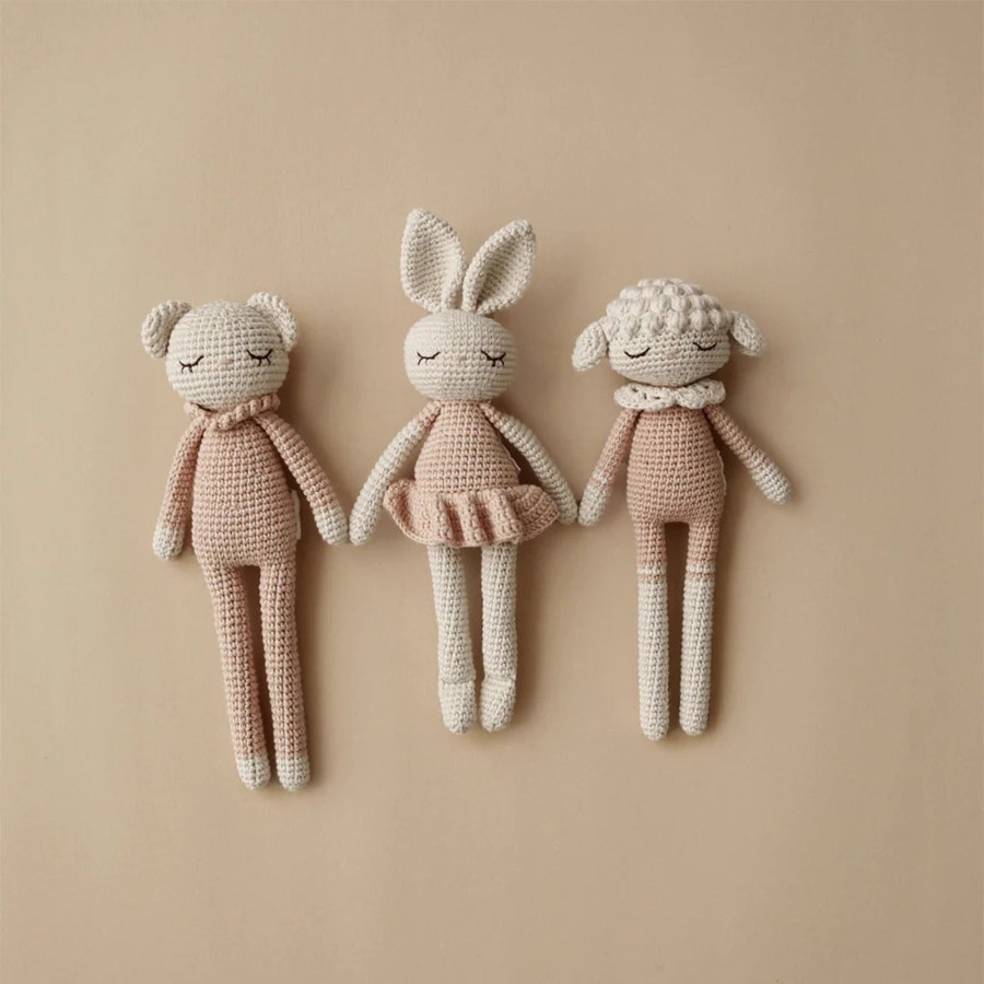 Baby Patti Olso | Patti Oslo Organic Crochet Doll, Tiffani Teddy, Rose