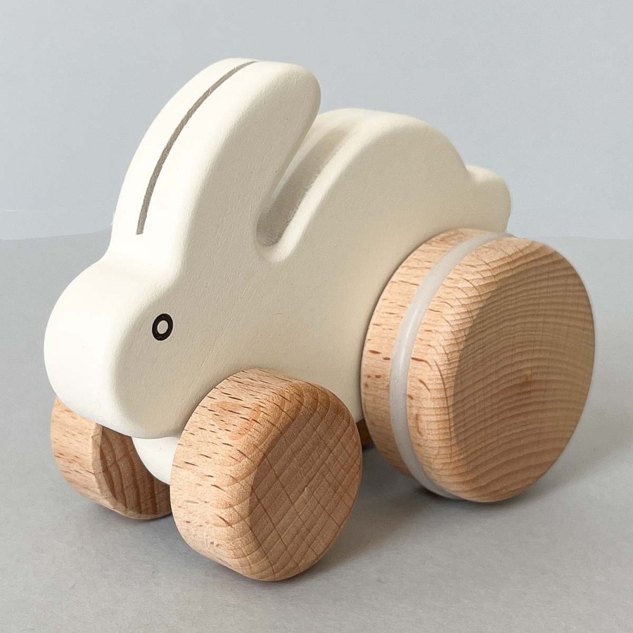 Pretend Play Bajo Push, Pull & Ride Toys | Bajo Small Rabbit Push Toy