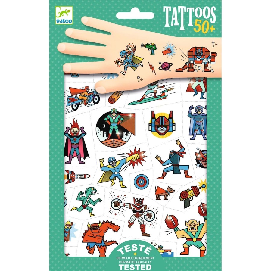 And More Djeco Party | Djeco Temporary Tattoos, Heroes