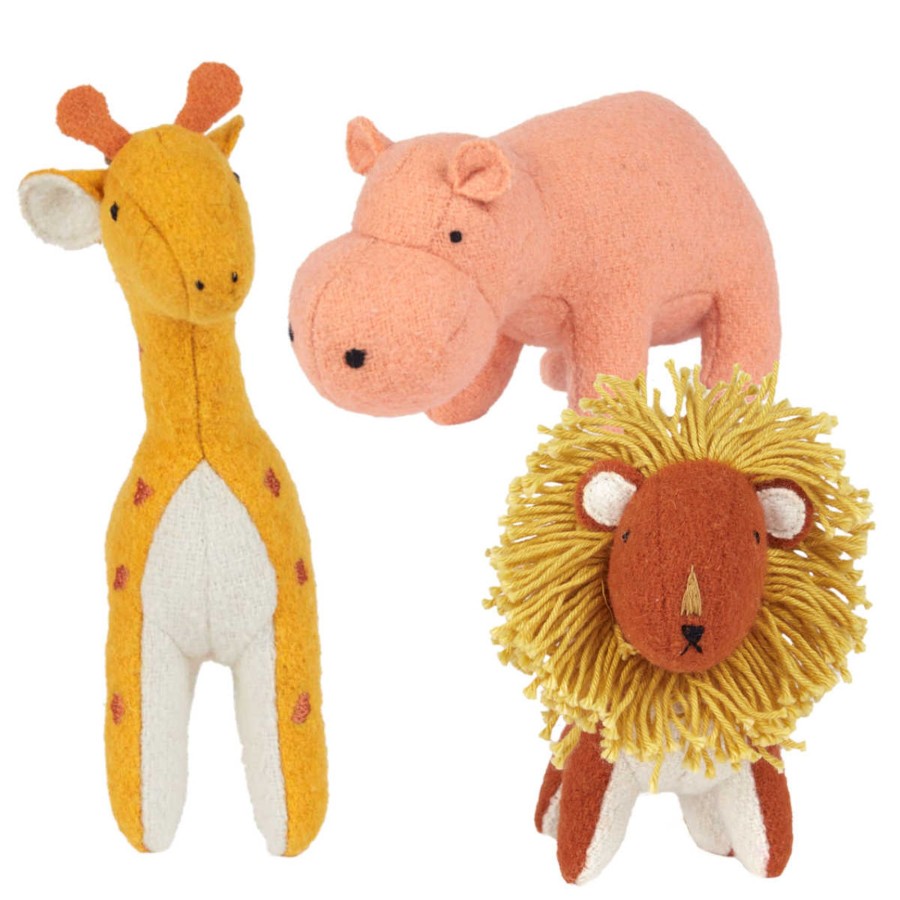 Doll Play Olli Ella Plush Animals & Dolls | Olli Ella Holdie Savannah Animals Set