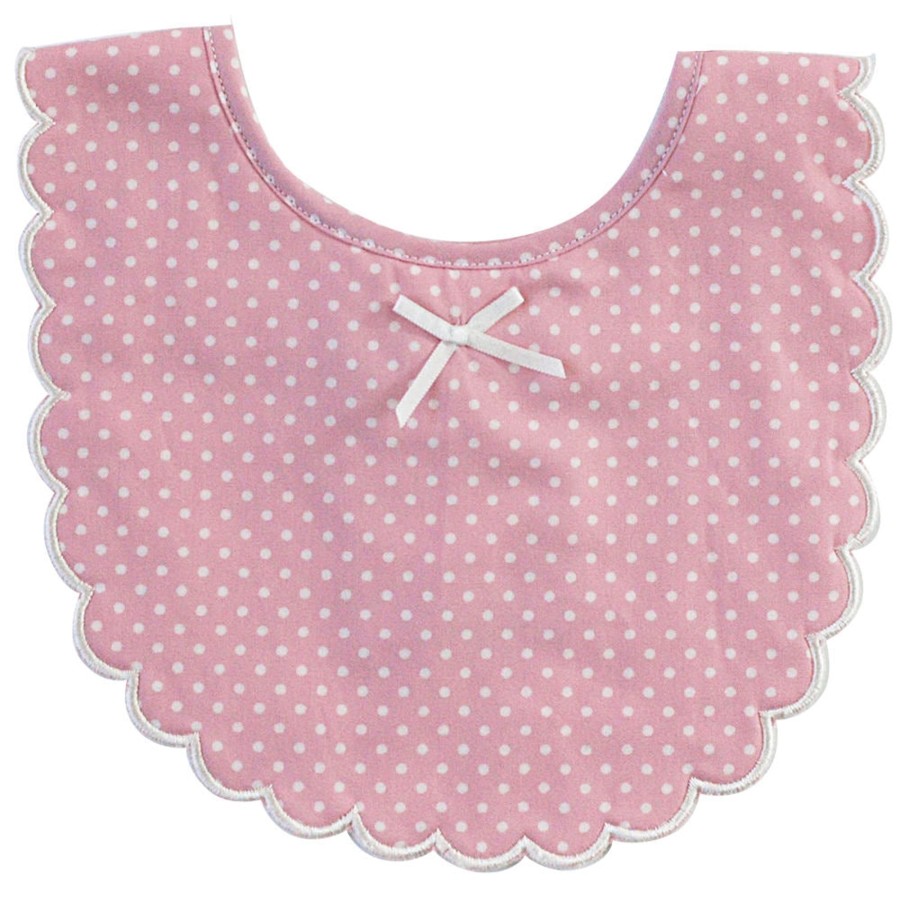 And More Alimrose Meal Time | Alimrose Scallop Edge Bib, Pink