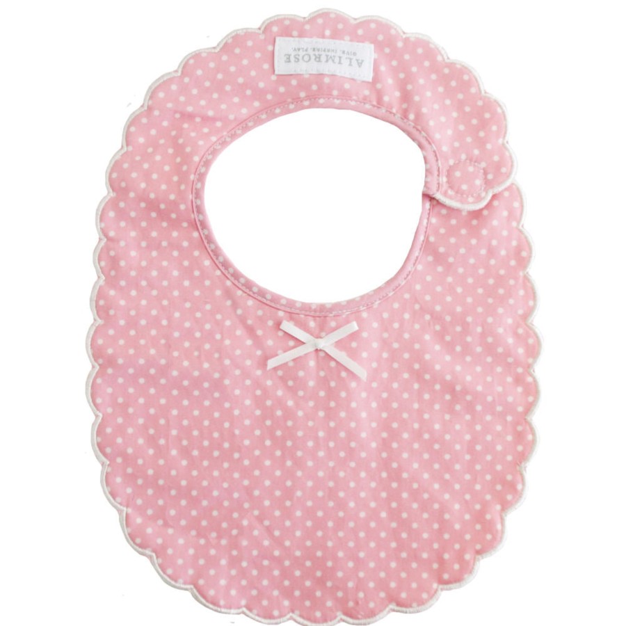 And More Alimrose Meal Time | Alimrose Scallop Edge Bib, Pink