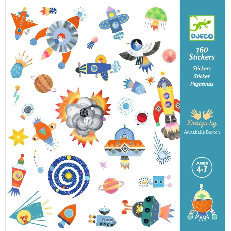 Pretend Play Djeco Cars & Trains | Djeco 160 Stickers, Interstellar