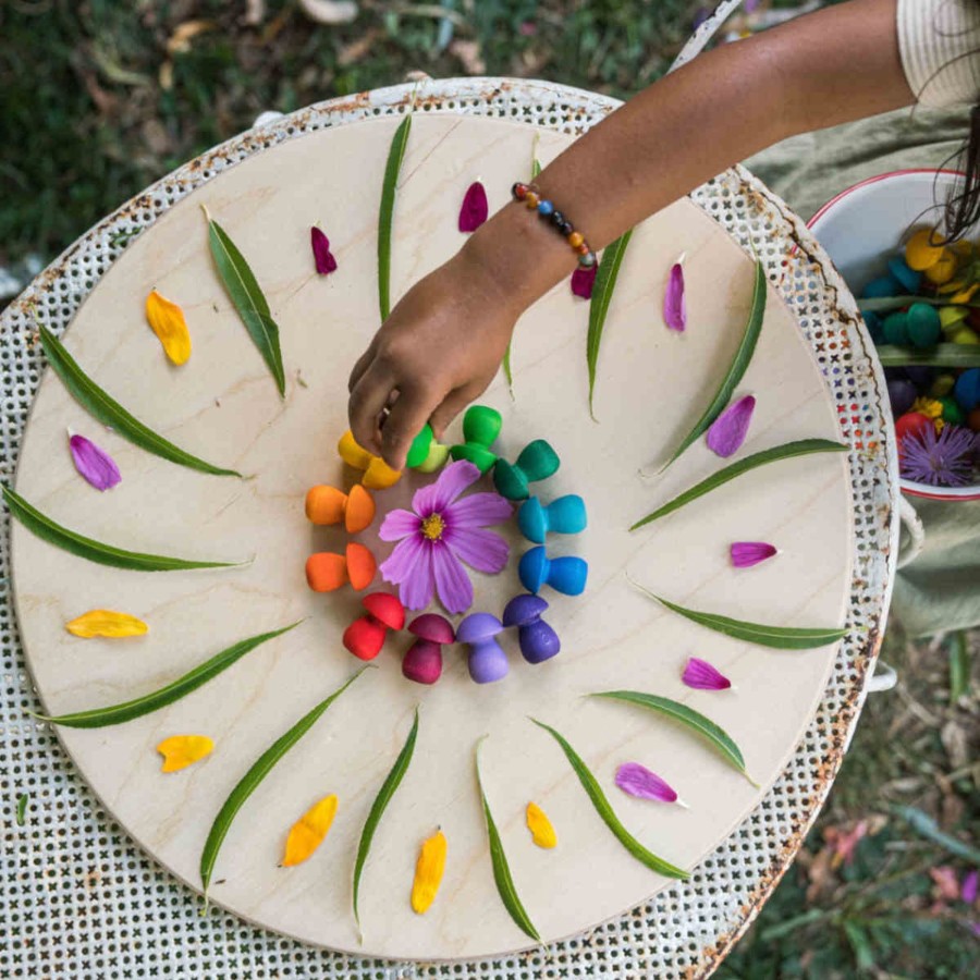 Creative Play Grapat Open-Ended Play | Grapat Mandala Rainbow Mushrooms