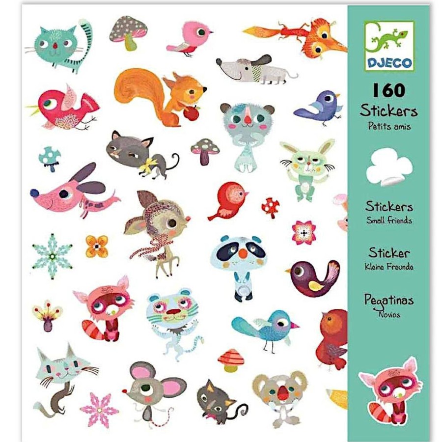 Creative Play Djeco Arts & Crafts | Djeco 160 Stickers, Little Friends