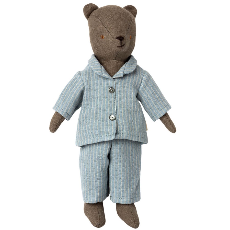 Doll Play Maileg Maileg Dolls | Maileg Pyjamas For Teddy Dad, Blue Stripe