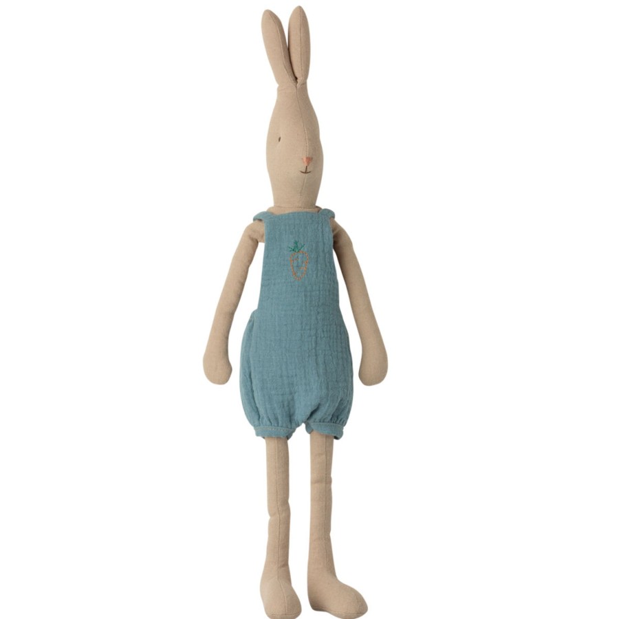 Doll Play Maileg Maileg Dolls | Maileg Rabbit In Short Overall, Size 3, 19 Inches