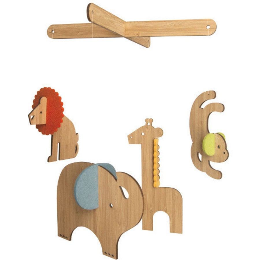 Room Decor Petit Collage Mobiles | Safari Deluxe Bamboo Mobile