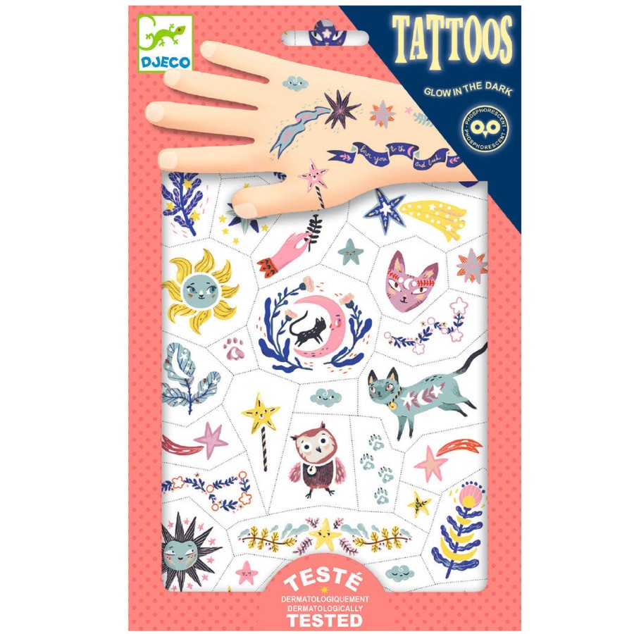 And More Djeco Party | Djeco Temporary Tattoos, Sweet Dreams (Glow In The Dark)