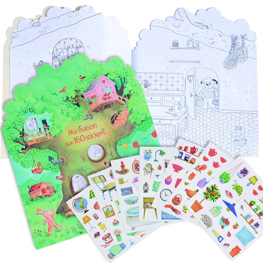 Creative Play Moulin Roty Arts & Crafts | Moulin Roty La Grande Famille Coloring Sticker Book