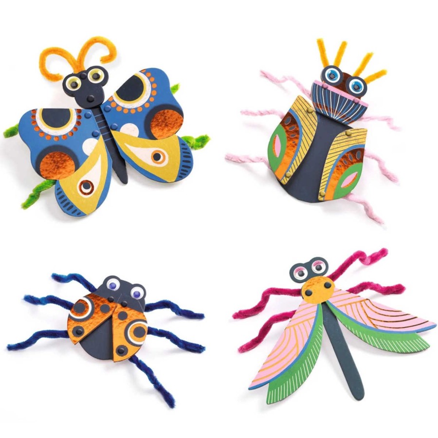 Creative Play Djeco Arts & Crafts | Djeco Fuzzy Bugs 3D Collage