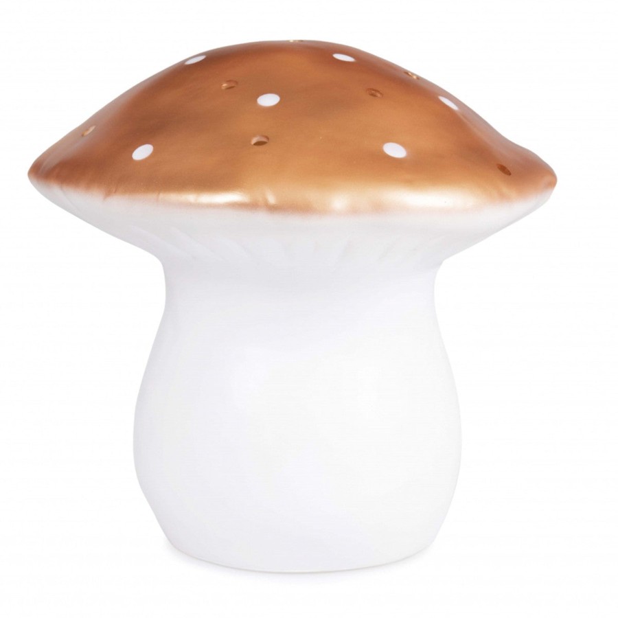 Room Decor Egmont Lights & Clocks | Egmont Heico Large Mushroom Led Lamp, Copper