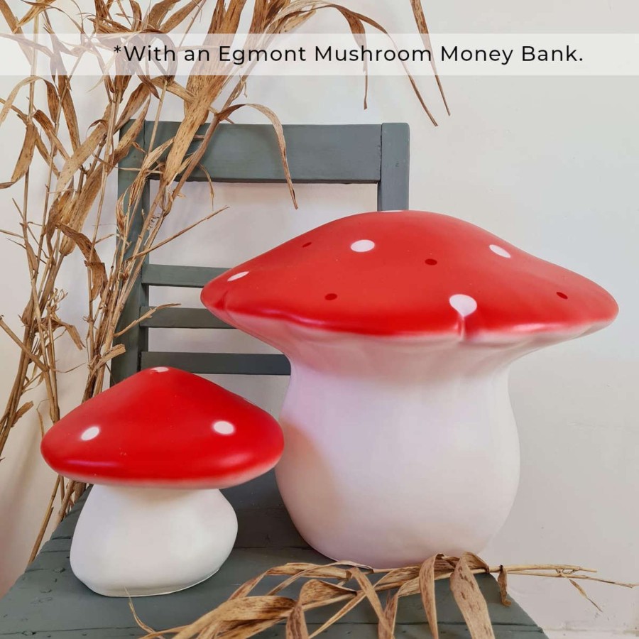 Room Decor Egmont Lights & Clocks | Egmont Heico Medium Mushroom Led Lamp, Red