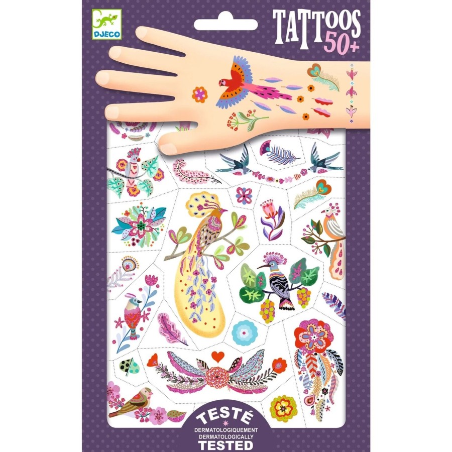 And More Djeco Party | Djeco Temporary Tattoos, Bright Birds