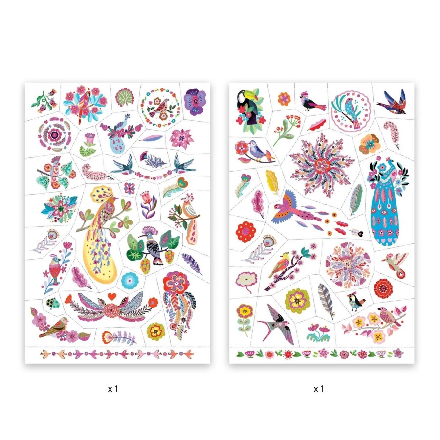 And More Djeco Party | Djeco Temporary Tattoos, Bright Birds