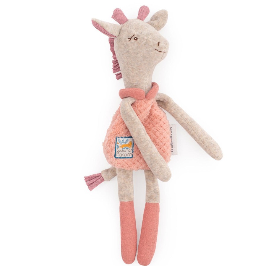 Baby Moulin Roty | Moulin Roty Sous Mon Baobab Giraffe Rattle Comforter