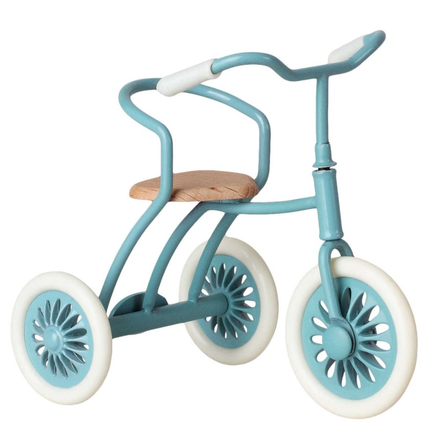 Doll Play Maileg Doll Houses & Accessories | Maileg Abri A Tricycle For Mouse, Petrol Blue