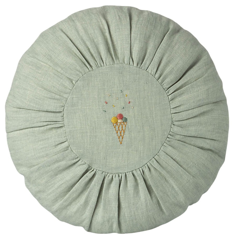 Room Decor Maileg Decorative Pillows & Blankets | Maileg Small Round Cushion, Mint