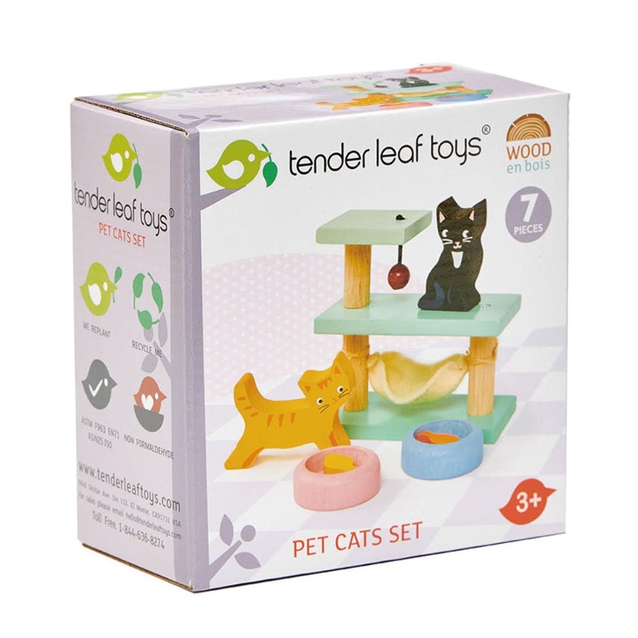 Doll Play Tender Leaf Toys Doll Houses & Accessories | Tender Leaf Toys Pet Cat Set