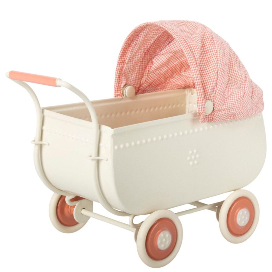 Doll Play Maileg Doll Houses & Accessories | Maileg Mini Doll Pram, Coral