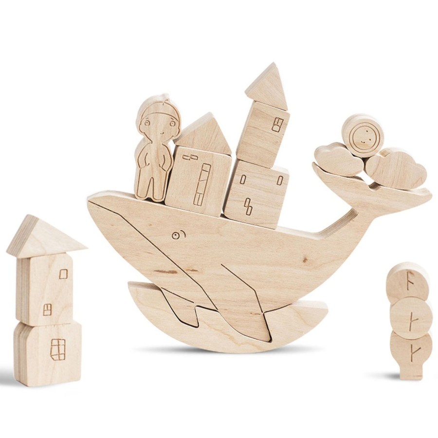 Creative Play Babai Blocks, Puzzles & Games | Babai Stories From The Sea Wooden Balancing Game, Natural