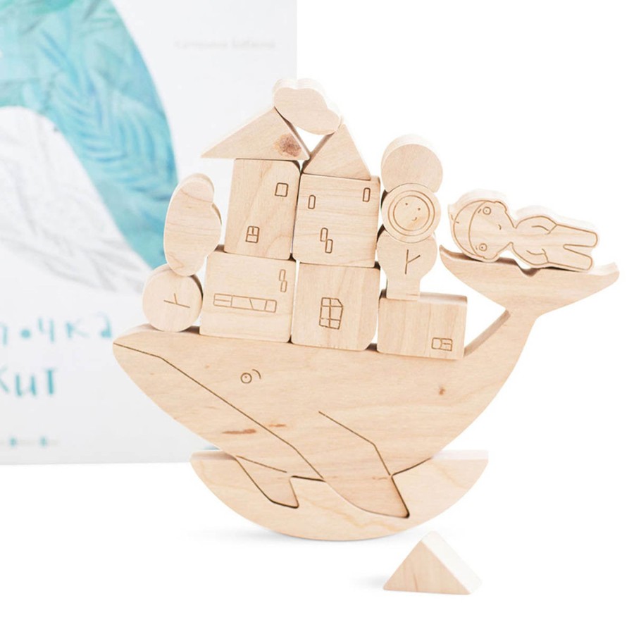 Creative Play Babai Blocks, Puzzles & Games | Babai Stories From The Sea Wooden Balancing Game, Natural