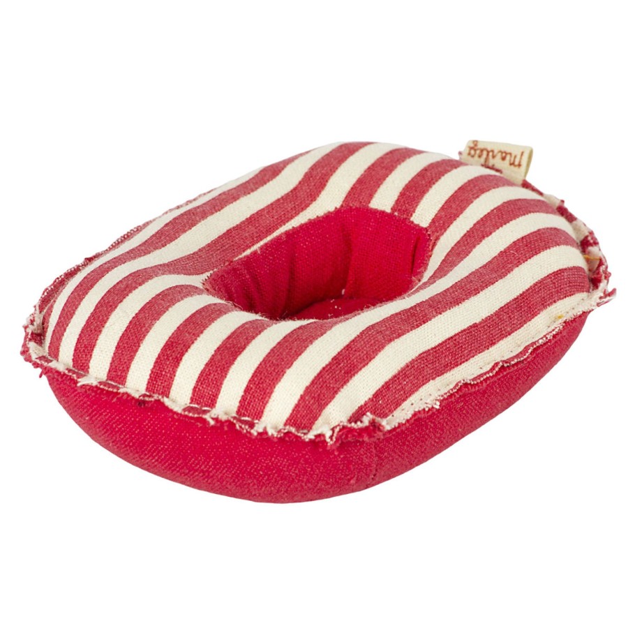 Doll Play Maileg Doll Houses & Accessories | Maileg Mouse Size Boat, Red Stripe