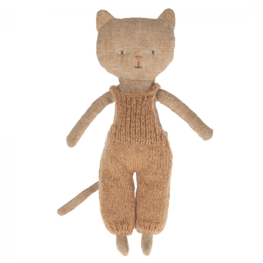 Doll Play Maileg Maileg Dolls | Maileg Chatons Kitten In Knitted Overall, Ginger