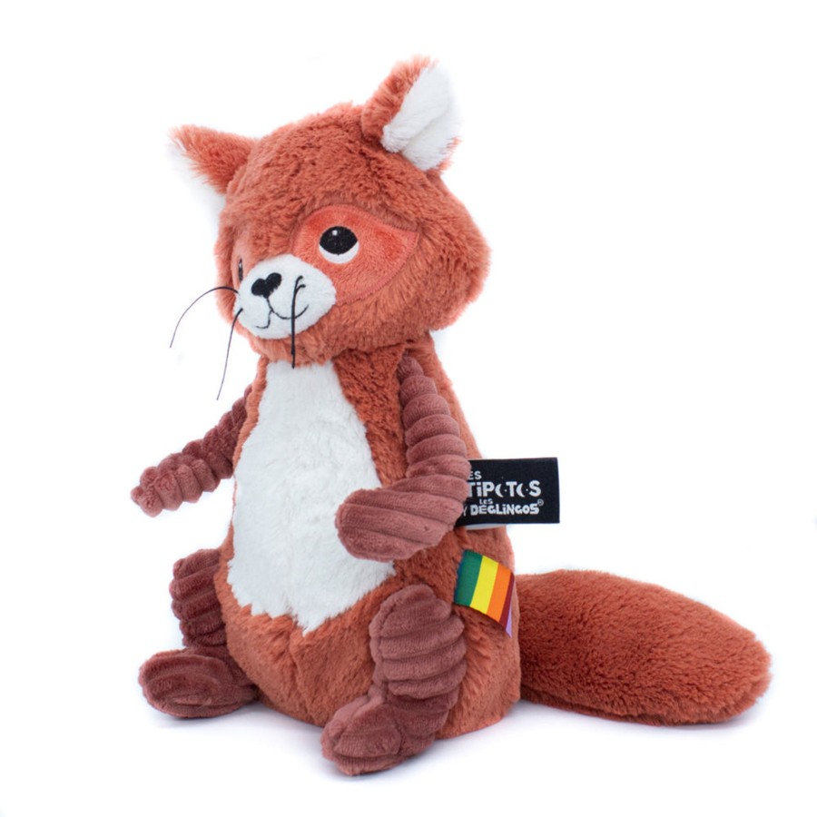 Doll Play Les Déglingos Plush Animals & Dolls | Les Deglingos Les Ptipotos, Raccoon Terracotta