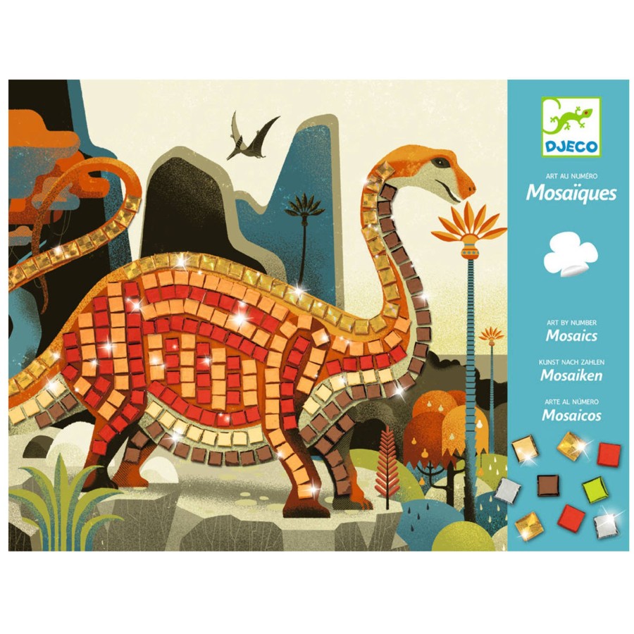 Creative Play Djeco Arts & Crafts | Djeco Art By Number Mosaic, Dinosaurs